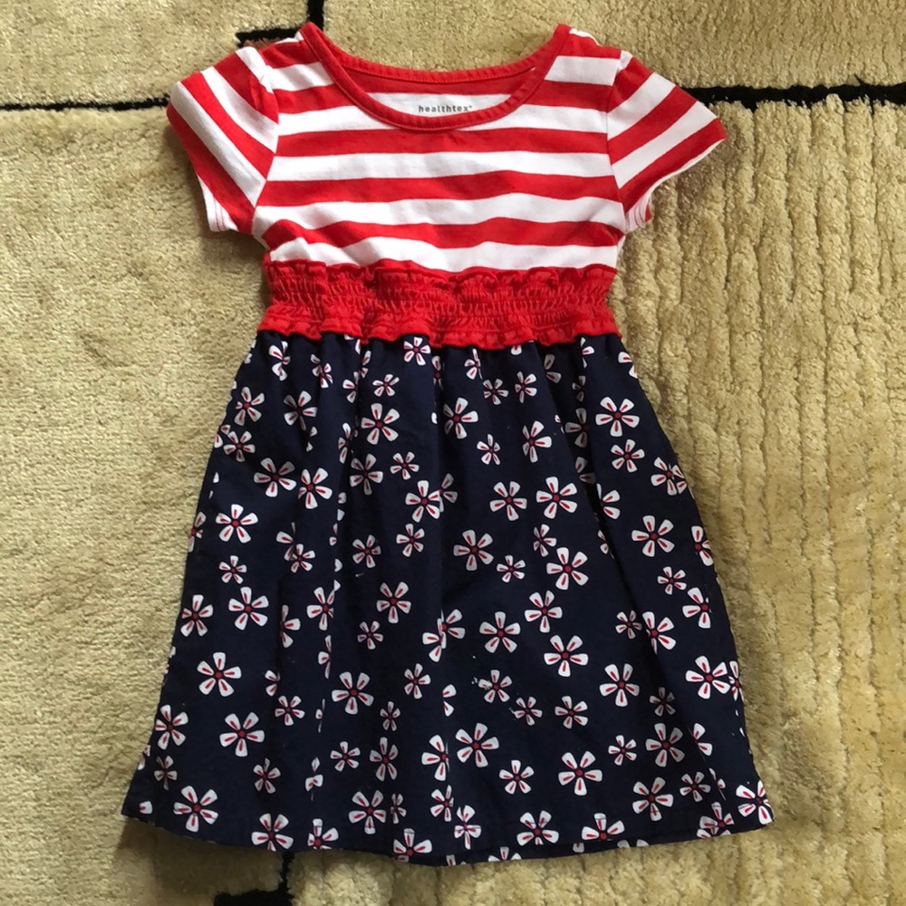 Girls Size 3 Dress Blue/Red
